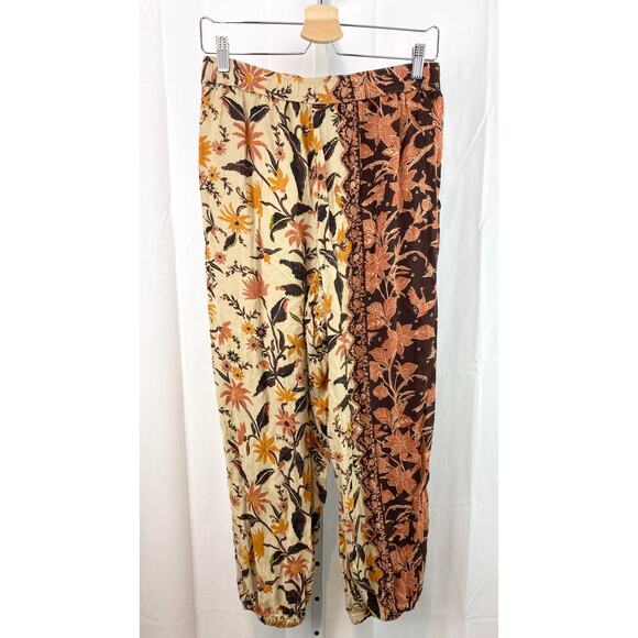 by ANTHROPOLOGIE Size 4 Floral Smocked Balloon Leg Pants Zip Fly Multicolor - Picture 2 of 12